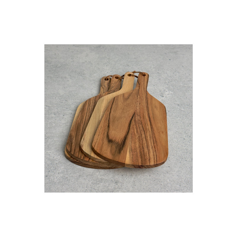 Ensemble de planches à découper et à servir en bois d'acacia