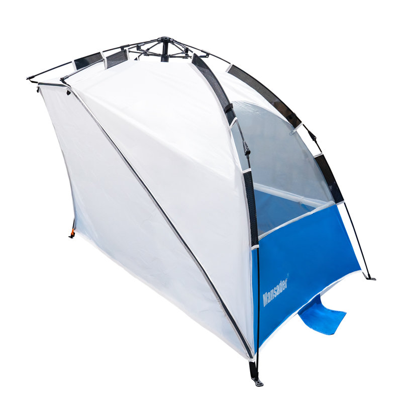 Tente de plage automatique Premium Premium avec protection solaire Upf 50+, Bleu, 4 Personnes