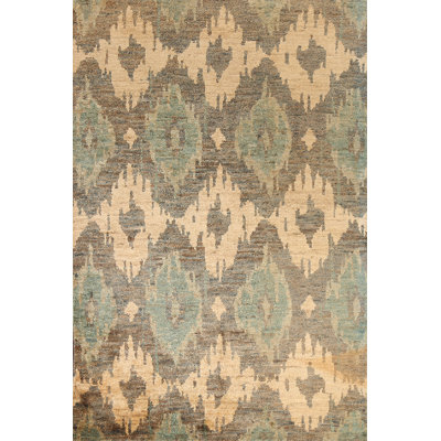 Tapis oriental contemporain abstrait 6 x 9