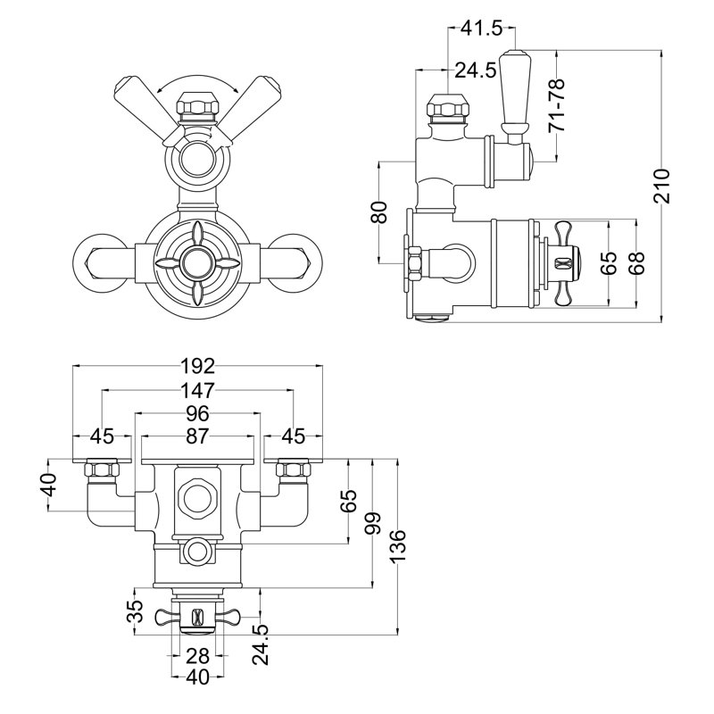 Twin Exposed Shower Valve