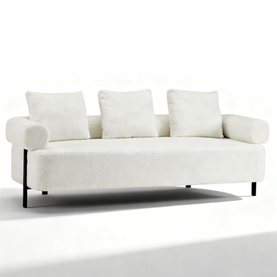  Nuoya 78"Upholstered Sofa Solid Wood Frame with Pillows