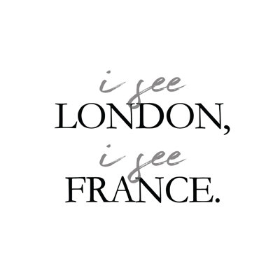 I See London And France - Wrapped Canvas Print