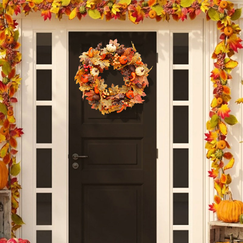 Faux Mixed Assortment Plastic 50cm Wreath