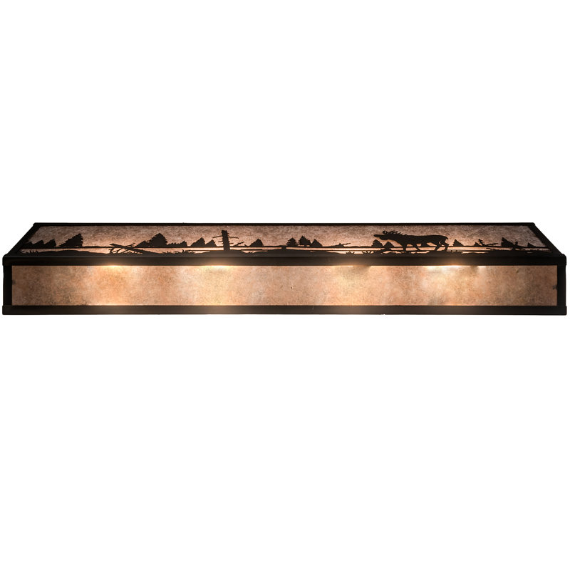 Rustic Lodge 4 - Light Bath Bar, A19, Silver