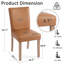 Chaise de salle à manger rembourrée, chaise de cuisine Parsons moderne, chaise d'appoint à haut dossier avec pieds en bois massif-695032666-695032667