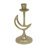 9" H x 5" W Gold Crescent Moon Taper Holder