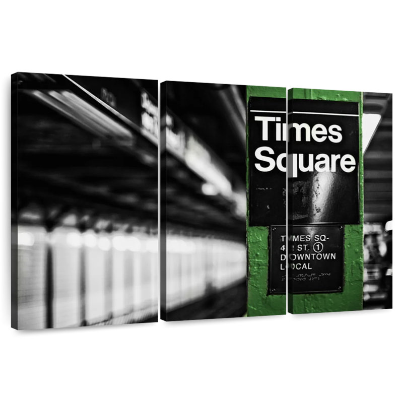 Rorry Times Square Subway Green, 24" H x 38" W