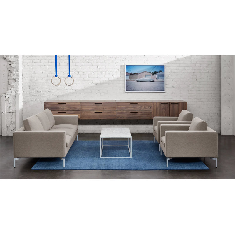 Minimalista End Table, White, Walnut