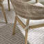 Table de salle à manger d'extérieur ronde Annacia en acacia avec 4 chaises de salle à manger Ava - Modern Garden Patio