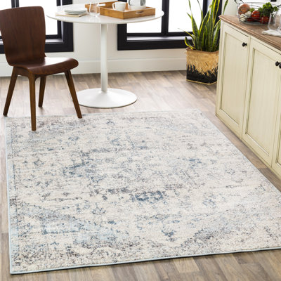Tapis à motif oriental ivoire / bleu / chameau Flatiron