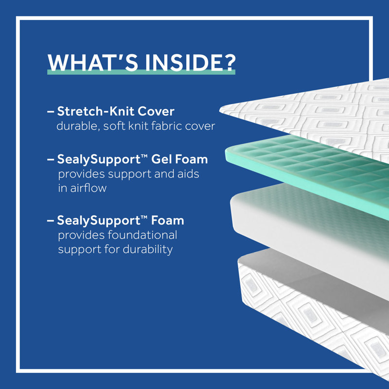 Sealy Cool 8" Firm Memory Foam Mattress, King