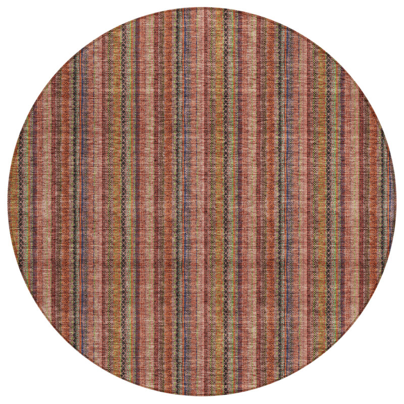 Tapis intérieur lavable rayé 8 pi