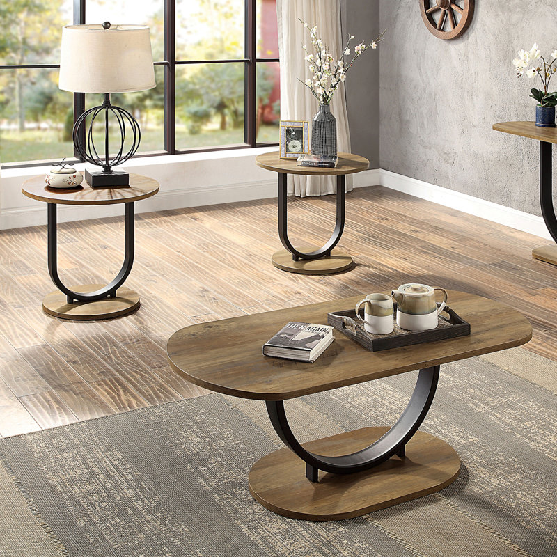 Industrial Style 3Pc Coffee Table