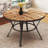 Light Birch Indoor Round Dining Table With Metal Legs