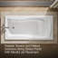 Mariposa 72" x 36" Alcove Whirlpool Acrylic Heater Bathtub-6952491-89286522