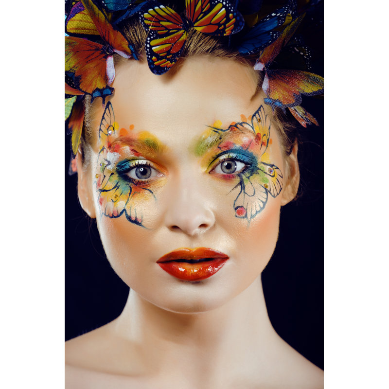 Woman With Makeup - Wrapped Canvas Print, 46cm H x 30cm W x 3.8cm D