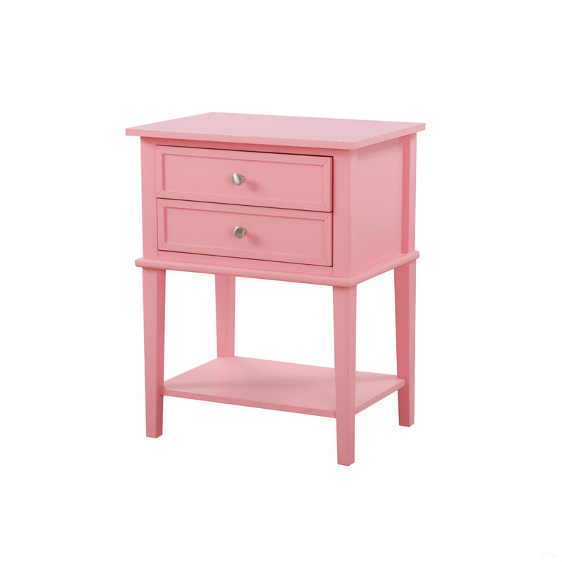 Table de chevet élégante et minimaliste, Rose