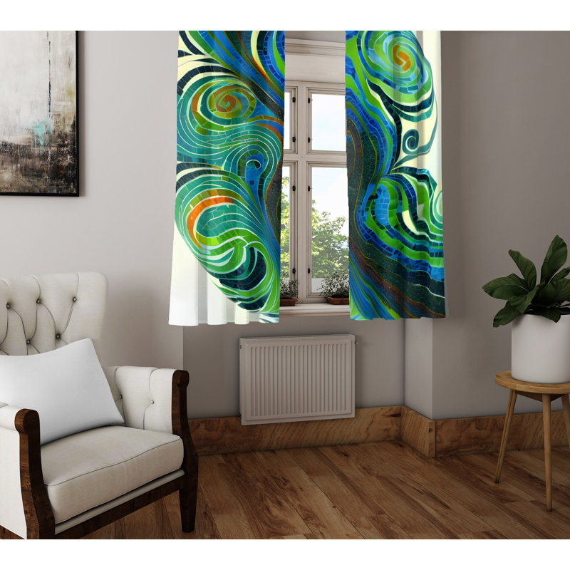 Blondean Semi Sheer Curtain Pair, 20" W x 61" L