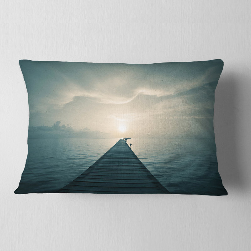 Coussin lombaire en boardwalks foncé bridge