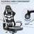 HOMCOM Adjustable Reclining Ergonomic Faux Leather Swiveling PC & Racing Game Chair in Grey-657653845