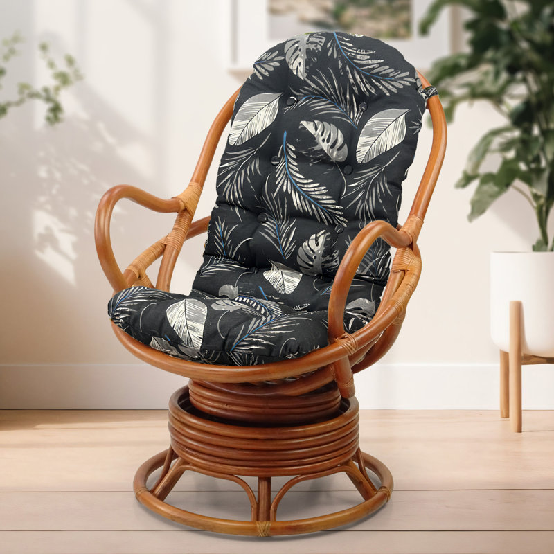 Chaise berçante Alliana, Black Leaf, Colonial