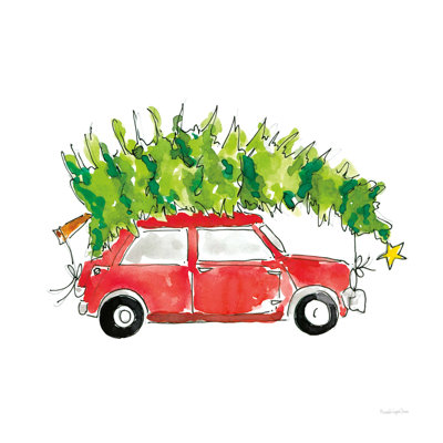 Petite voiture de vacances rouge I