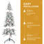 Arbre de Noël 9 pi en PE / PVC floqué avec 52 pommes de pin naturelles - 2138 pointes, conception compacte, branches articulées, base en métal stable, aspect enneigé réaliste-1475163074