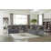 Annaliisa 3 - Piece Upholstered Sectional with 4 Lay-Flat Reclining Seats and 5 Accent Toss Pillows