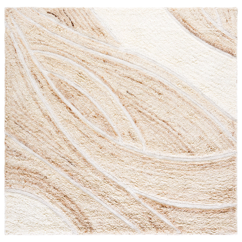 Casablanca Hand Tufted Wool;Cotton Abstract Rug, Square 6'