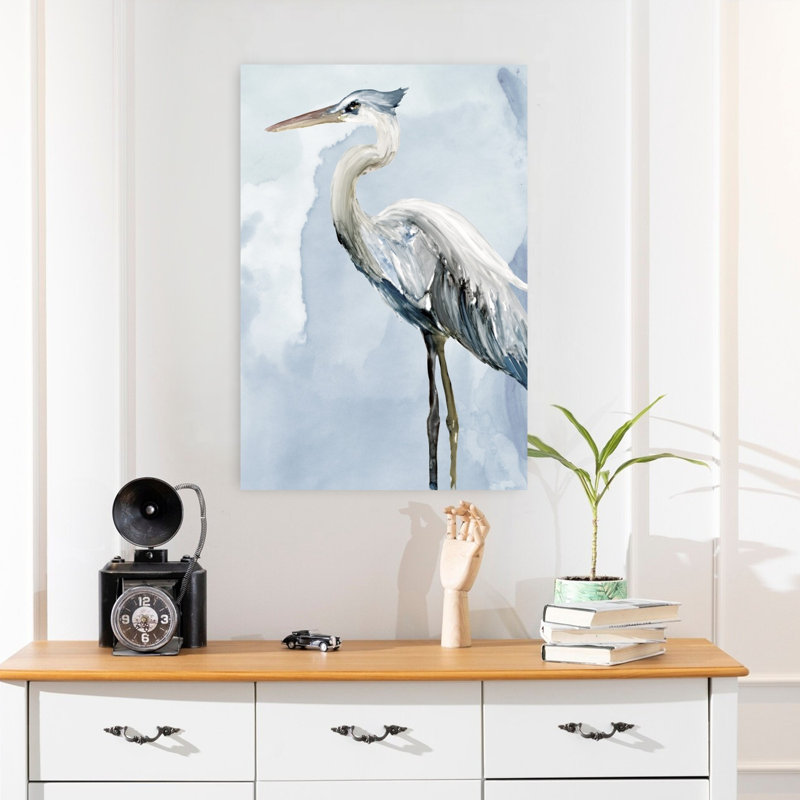 Héron 4 oiseaux, art côtier, H 24 po x l 16 po