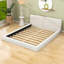  Grand lit plateforme tapissier avec tête de lit Kjellfrid-44330226
