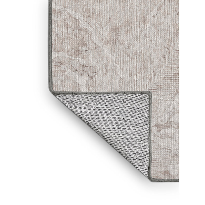 Machine Washable Gray Area Rug, Rectangle 5' x 8'