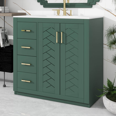 Meuble-lavabo 36 po avec lavabo en céramique