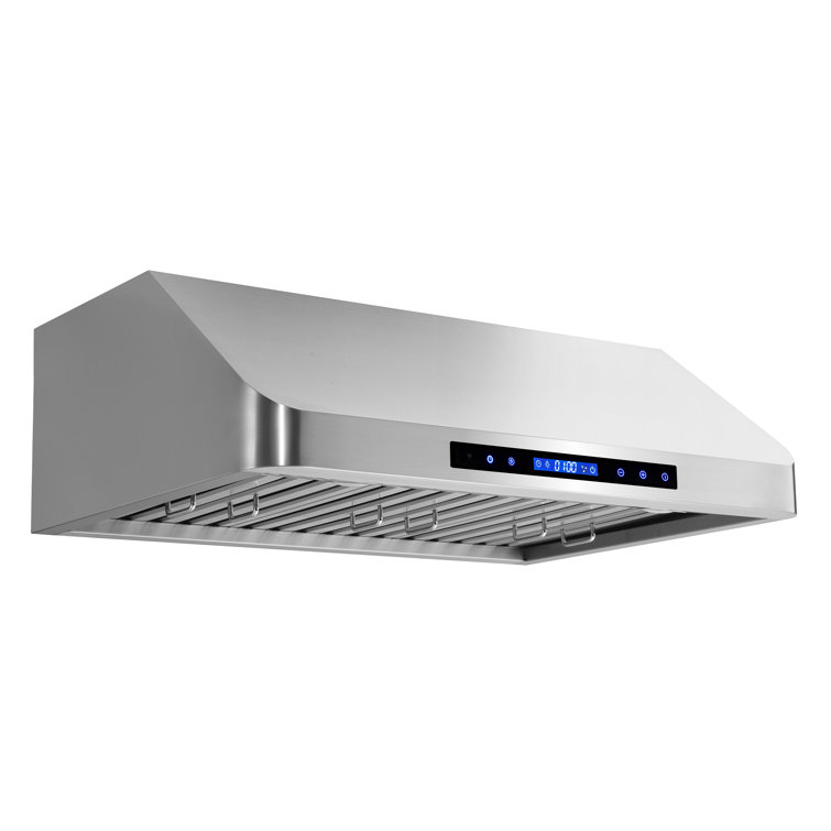 Cosmo 30" 500 Cubic Feet Per Minute Ducted (Vented) Under Cabinet Range Hood with Light Included Stainless Steel