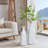 Handmade White Metal Decorative Vase  for Home Decor(Set of 2)