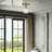 1 Light Natural Brass Crystal Semi-Flush