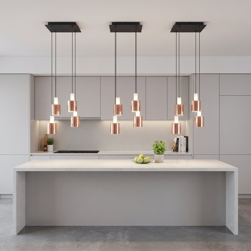 Essoura 4 - Light Cluster Pendant, White/Copper