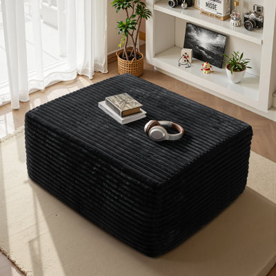 Vivelle 37'' Wide All-Foam Upholstered Ottoman No Assembly Needed