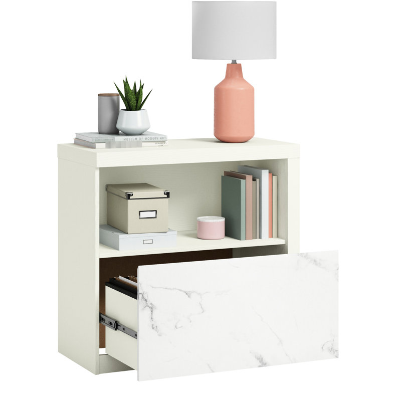Armoire de rangement de bureau, classeur avec tablette ouverte et un tiroir pour la maison et le bureau, classeur latéral pour le rangement