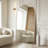 Oversized Arched Metal Framed Full Length Floor Mirror with Stand, Wall Mounted or Leaning Mirror for Bedroom, Home Gym, Living Room, Entryway-575690729-575690727