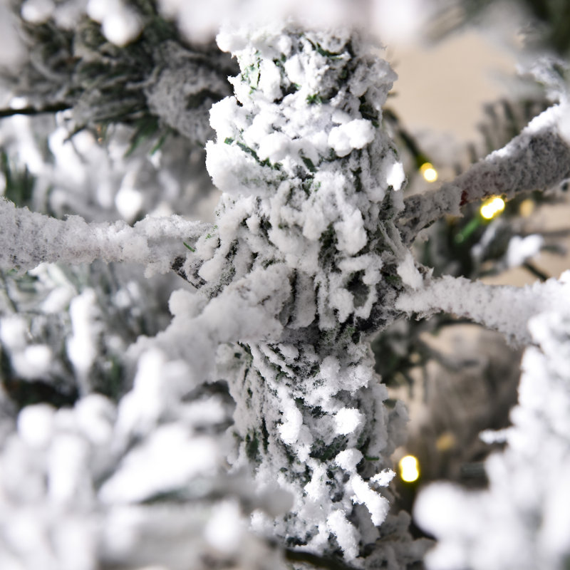Sapin de Noël artificiel mince enneigé enneigé 6 pi HOMcom
