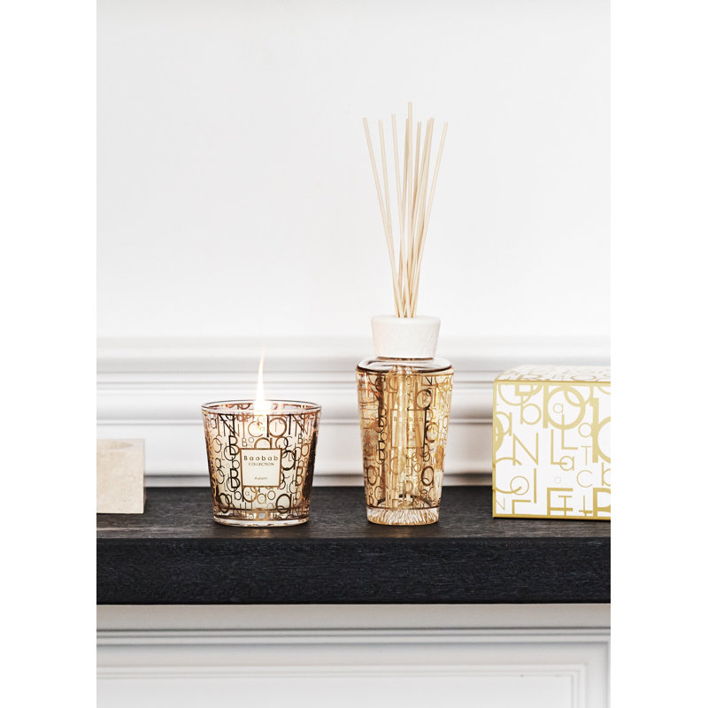 My First Baobab Gift Box Diffuser & Candle, Musk/Plant / Floral, Clear/Gold/White