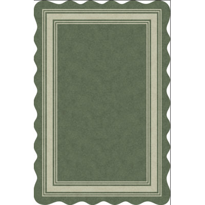 Scalloped Easy Jute Outdoor 9x12 Area Rug, Washable Indoor Green Geometric Rug Washable Farmhouse Outdoor Patio Rug Non Slip Stain Resistant Large Carpet Rugs for Bedroom Dining Room Backyard