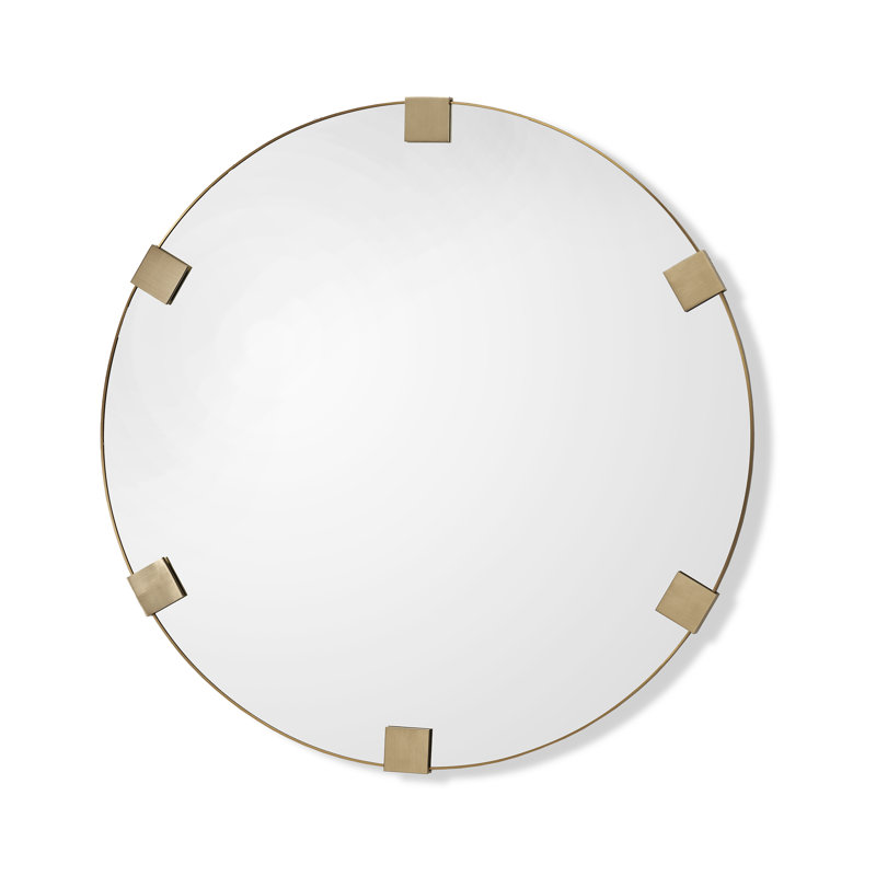Nippon Flat Metal Beveled Wall Mirror, 49" x 49"
