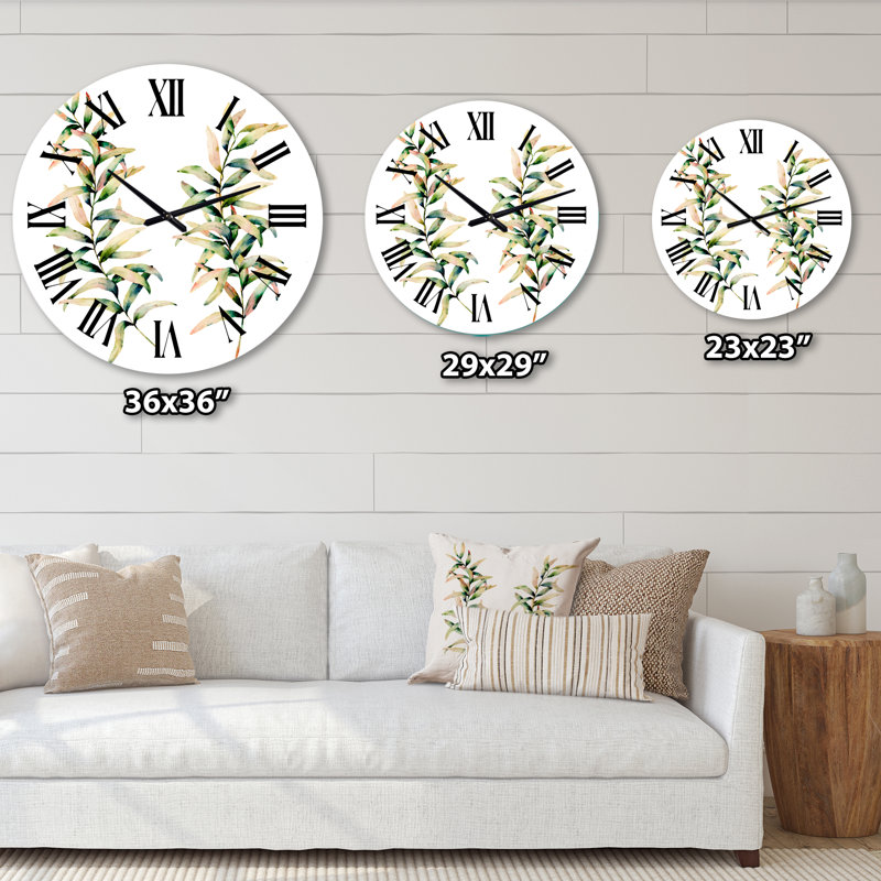 Branches d'automne - Horloge murale traditionnelle, Moyenne