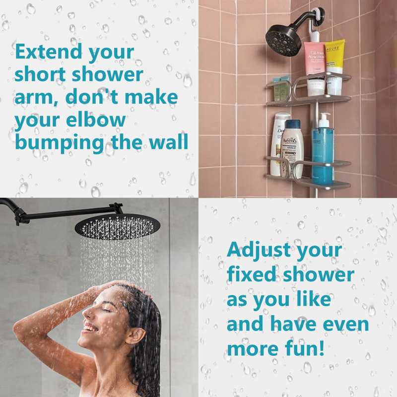 Rain Adjustable Shower Head 1.8 GPM GPM, Matte Black