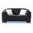Elegant Black Loveseat With Flared Arms