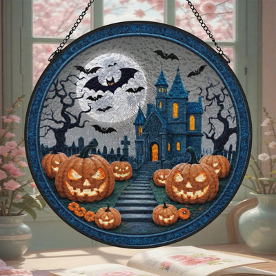 Panneaux de vitrail Spooky Castle