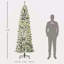 Sapin de Noël artificiel enneigé 7,5 pi avec lumières réalistes, 350 lumières DEL et 641 pointes-118034211