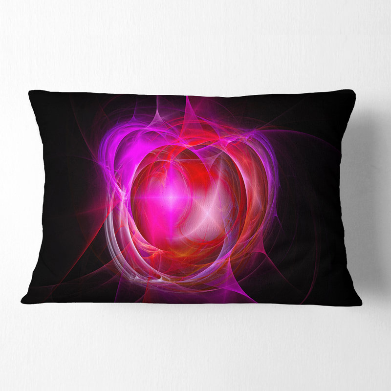 Fractal Explosion Supernova - Abstract Printed Throw Pillow, Red